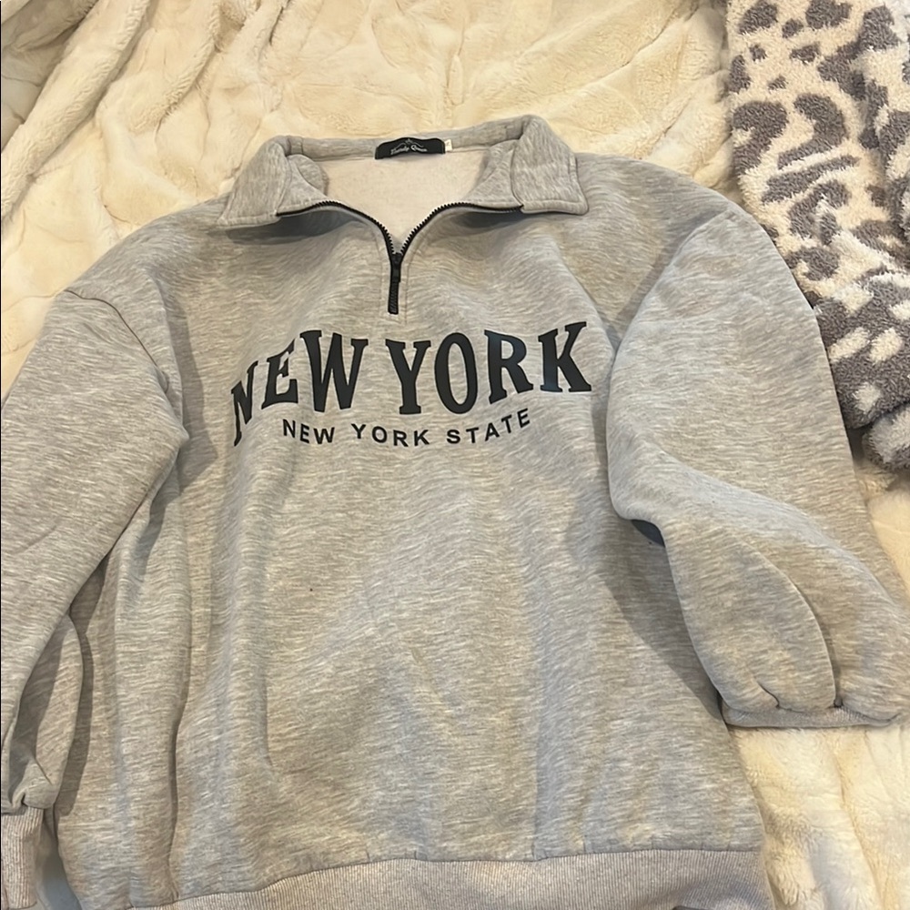 Gray New York State Sweater